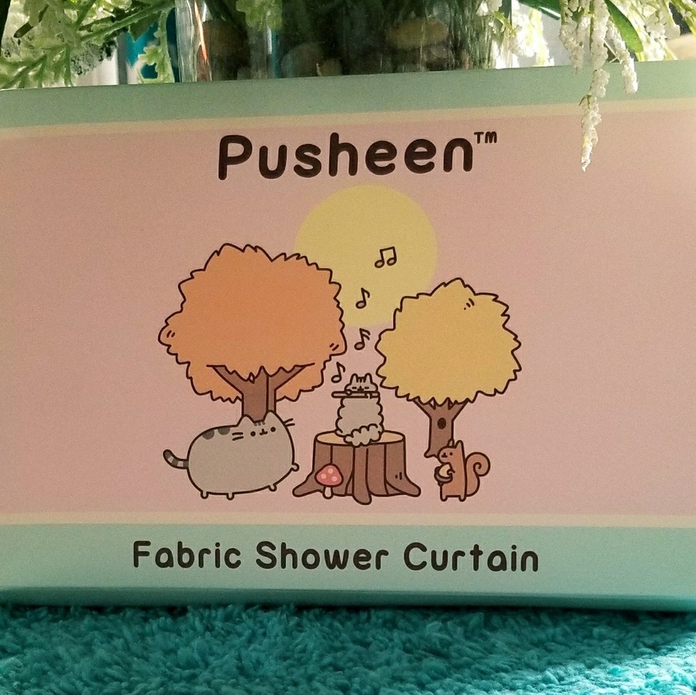 Pusheen Fabric Shower Curtain
